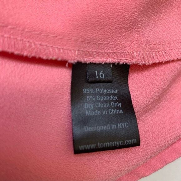 Tome Picasso Dress 16 pink plus size solid mini monotone - Picture 12 of 14